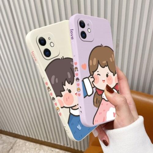 Longlive Friendship Phone Case For iPhone 12 11 Pro Max X XS XR XSMAX SE2020 8 8Plus 7 7Plus 6 6S Plus Liquid Silicone Cover