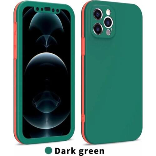 Funda Case for iPhone 12 Pro Max 11 Pro Max XS Max XR 6 6S 7 8 Plus 360 Double Color Coque Full Protective Phone Case Cover