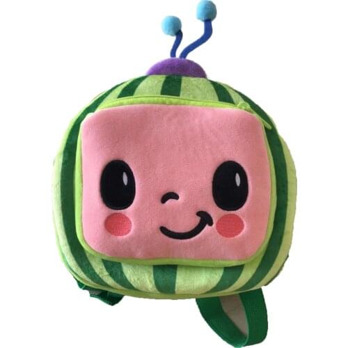 Cocomelon Plush Doll Backpacks Cute Cocomelon JJ Watermelon Soft Cosplay Toys Stuffed School Bags For kindergarten Boys Girls
