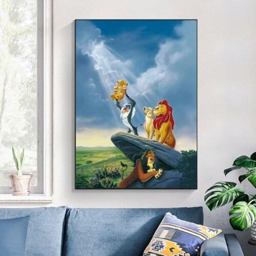 Disney Lion King Canvas Painting Wall Art Posters and Prints for Childrens Room Wall Art Pictures Home Decoration No Frame