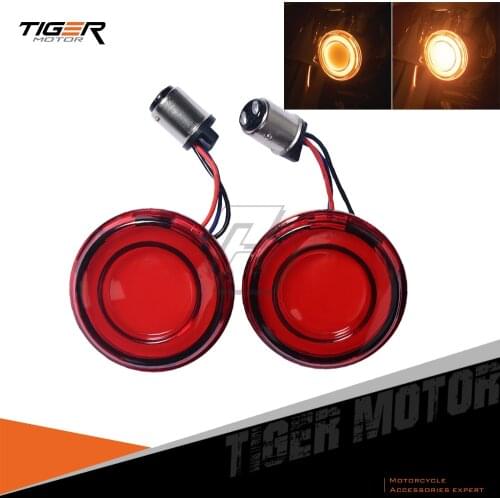 For Harley Touring Sportster XL Softail 2018-2021 Motorcycle 1157 Bullet Style LED Rear Turn Signal Conversions