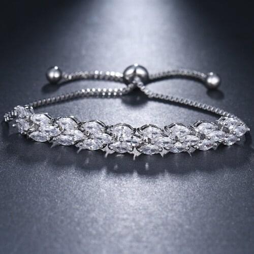 Ekopdee Vintage Natural Crystal Zircon Bracelet For Women Luxury Cubic Zirconia Braided Wrap Bracelet Female Wedding Jewelry New