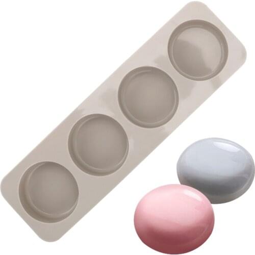 4 Holes Baking Mould Cake Mold Chocolate Jelly Ice Block Maker Round Oval Square Shape Silicone Household Useful Kitchen Tools