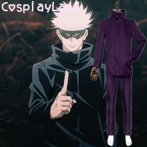 Jujutsu Kaisen Satoru Gojo Cosplay Costume Halloween Costumes Men Outfit School Uniform Anime Suit Top Pants