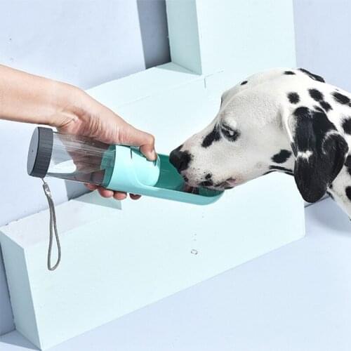 300ML Portable Pet Dog Water Bottle Drinking Bowls For Small Large Dogs Feeding Water Dispenser Cat Activated Carbon Filter Bowl