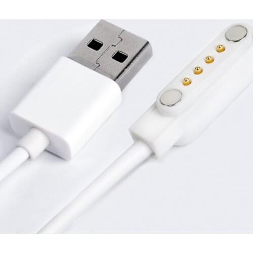 Universal 4pin 7.62 Space Smart Watch Magnetic Charging Cable USB 2.0 Male to 4 Pin Magnetic Charger Cord Y95 KW18 KW88 KW98 DM