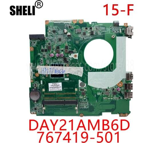 SHELI For HP 15-F 17-F Motherboard DAY12AMB6D0 With N3530 CPU 767419-501 767419-001 767419-601