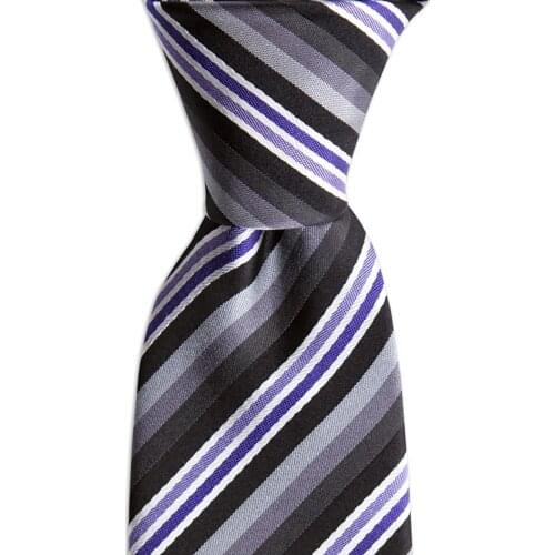 Mens Classic Silk Striped Necktie Made in Italy 7.5 Cm Width 145 Cm Length