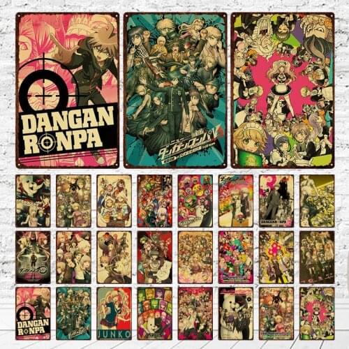 New Anime Gmae Metal Signs Danganronpa Retro Posters Art Movie Painting Kraft Paper Prints Home/ Room/bar Decor Wall Posters