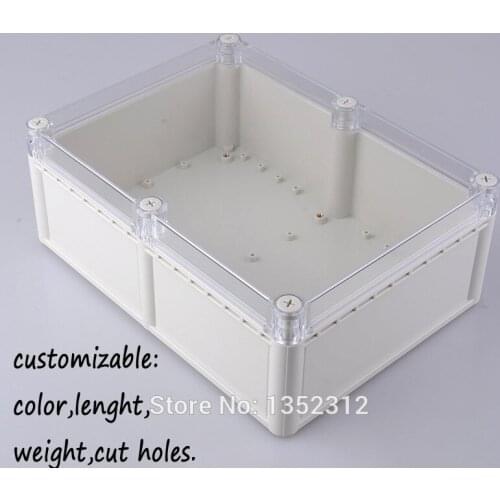 One pcs 268*198*102mm IP68 sealed waterproof plastic enclosure Shell instrument case weatherproof box DIY project juncton box