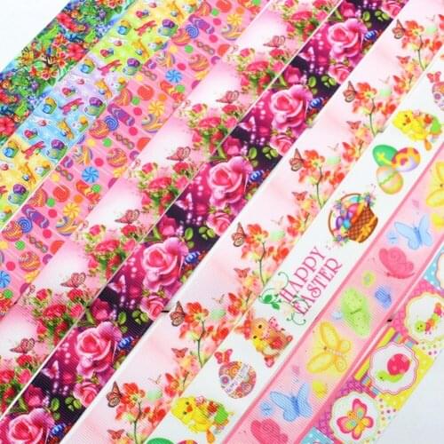 OOOT BAORJCT 17225101 , 25mm 9 style choose Cartoon Ribbons Printed grosgrain Wedding Accessories DIY handmade materials Gift