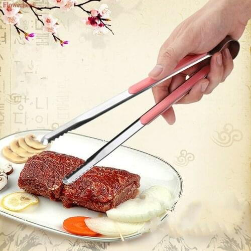 Stainless Steel Food Clip Kitchen Baking Tools Bread Clip Grill Clip Steak Clips Grilled Meat Clips Food Serving Utensil Tong
