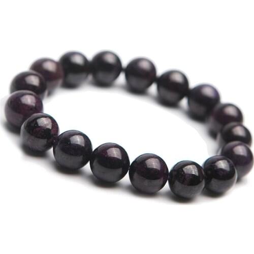 Genuine Natural Sugilite Stone Bead Women Charm Jewelry Bracelet 12mm
