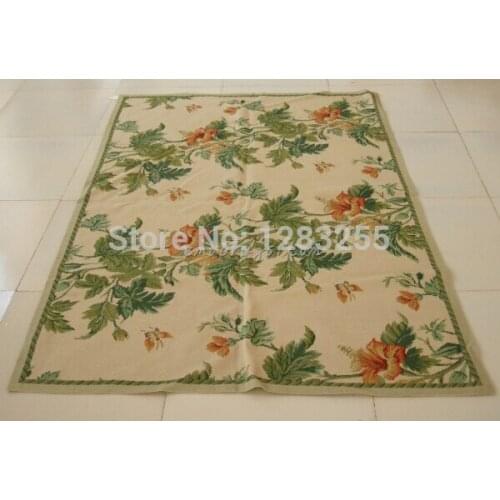 Hand-made Floral Edge For Large Needle Point Carpet Various Flower Decorative Needlepoint Woven Sofa Floor Use Luxury