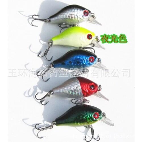 50pcs/lot Chubby Minnow fishing lure hard plastic fake lures fishing tackle fishing bait bionic bait 1.96"5cm / 0.28OZ 8g