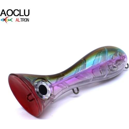 AOCLU Sea Fishing Lure Big Popper wobblers 10cm 29g Top Water Floating Bass Tackle Hard Bait Minnow long casting