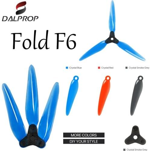 6Pairs DALPROP Fold F6 6inch 6048 FPV Long Range Foldable 3-Blade Propeller for RC Drone 6inch 6S 1700KV/1800KV Motors