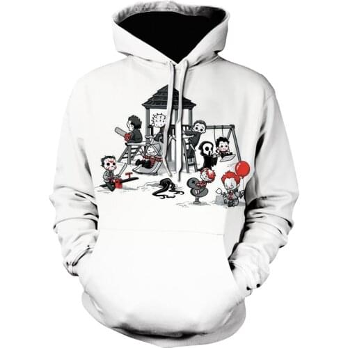 New Horror Movie Chucky brand design 2021 Hoodies Mens/Womens 3D Printed off white Hoodie loose Sweatshirts Mens Clothing