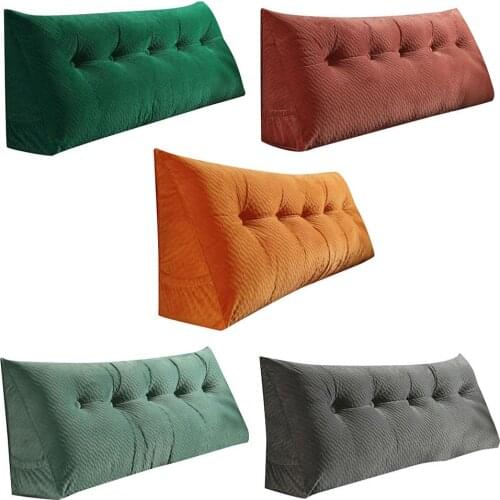 Triangle Cushion Bed Wedge Removable And Washable Three-dimensional Velvet Rest Cushion Pillow Sofa Cushion Neck Back Support
