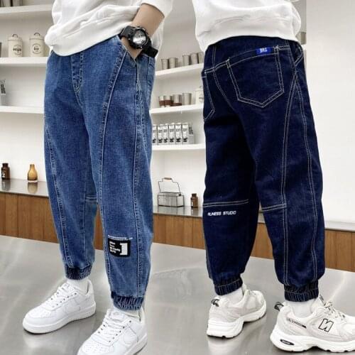 2021 Cool Baby Spring Autumn Jeans Pants For Boys Children Kids Trousers Clothing Teenagers Gift Home Outdoor High Quality