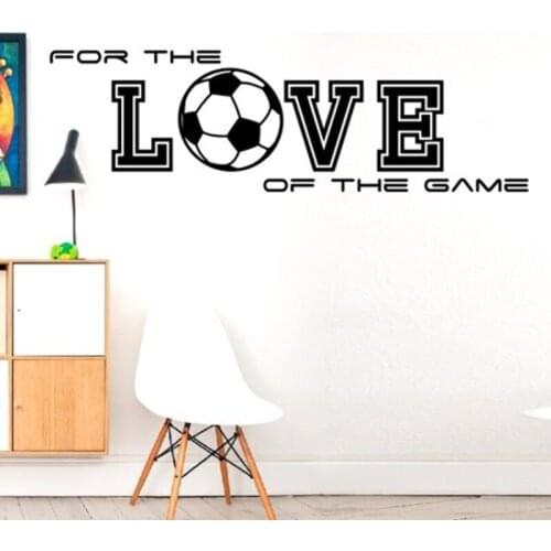 Love Football Vinyl Wall Stickers for Nursery Kids Room Fashion Pattern Art Decals Living Room Wallpaper Decor Poster K845
