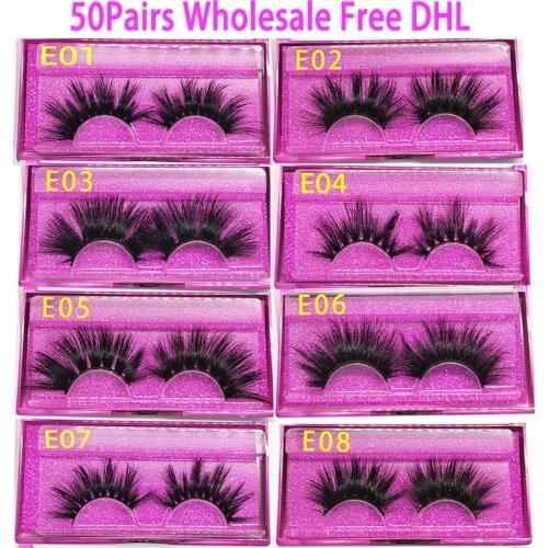 Vip Momo 25mm Mink Eyelashes 50 Pairs Wholesale 3D Mink Lashes Rectangle Case Thick Strip Lash Makeup Dramatic Long Mink Lashes