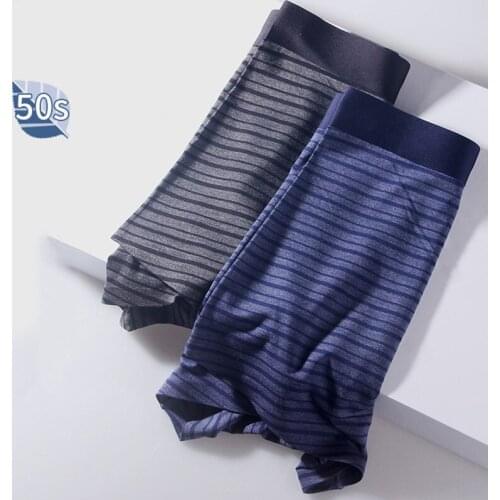 High Quality Men Boxer Striped Modal Boxershorts Men Breathable Underpants Cuecas Masculina Calzoncillos