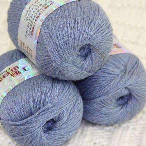 High quality 100% pure cashmere luxury warm and soft hand-knitting yarn Multi Gray Denim Blue 233-638