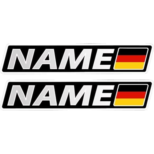2X Custom Name Car Bike Kart Bumper Motorcycle Helmet Decals Vinyl Cover Scratched Waterproof PVC