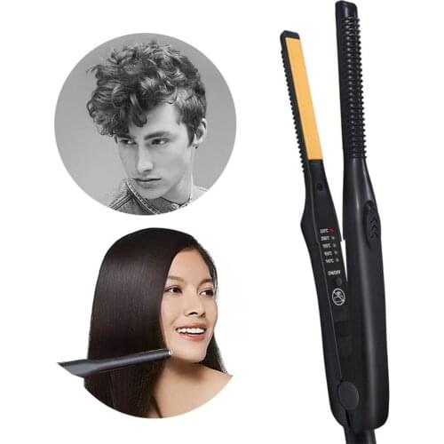 2 in 1 Mini Professional Hair Curler Hair Straightener Flat Iron Hair Straightening Corrugated Iron Curling Tong Styling Tool