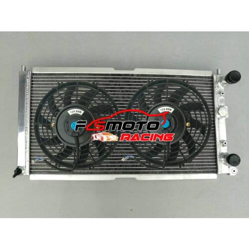3 ROW Aluminum Radiator + Fans For Fiat Punto Series I 176 GT 1.4L I4 Turbo 1993-1999 MT 1994 1995 1996 1997 1998