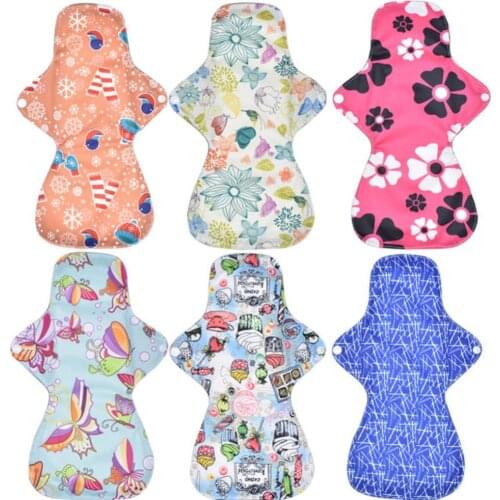 50% Hot Sale 5Pcs Reusable Washable Floral Menstrual Pad Leak Proof Extra Large Panty Liner
