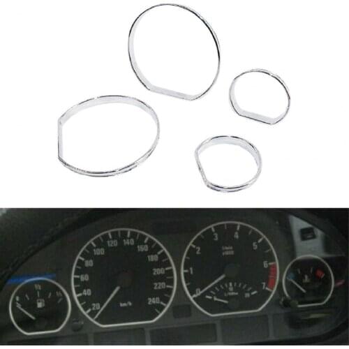 80% 2121 Hot Sell 4Pcs Car Speedometer Frames Anti-scratch Gauge Decoration Dial Rings Trim for BMWS E46