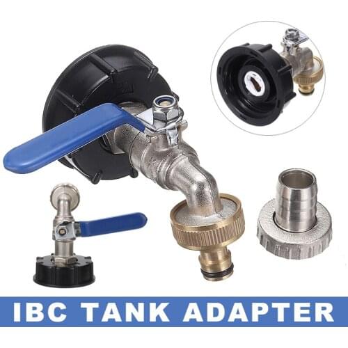 S60X6 Thread IBC tank adapter Alloy Brass Tap 3/4'' Replacement Valve Fitting Parts For Home Garden Water Connector New