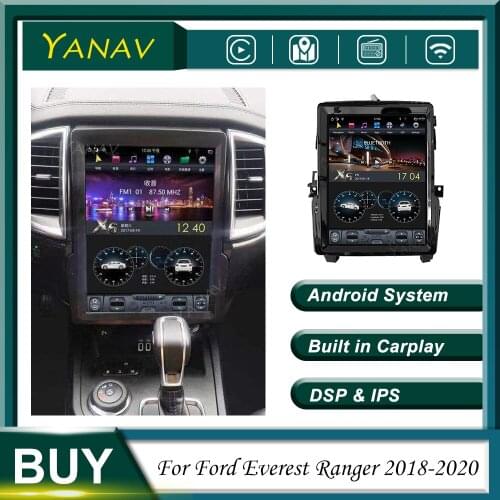 Car Radio Android 2 Din GPS Navigation For Ford Everest Ranger 2018-2020 Stereo Receiver Built in Carplay Multimedia MP3 Player