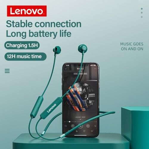Lenovo SH1 Bluetooth Earphone IPX5 Waterproof Sport Running Headset Magnetic Neckband Wireless Headphones With Mic