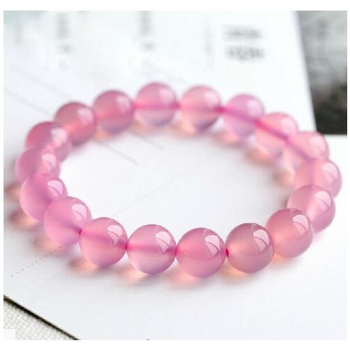 Free shipping Natural Brazil Rose Quartz Deep Pink Crystal Round Beads Bracelet 8mm AAAA