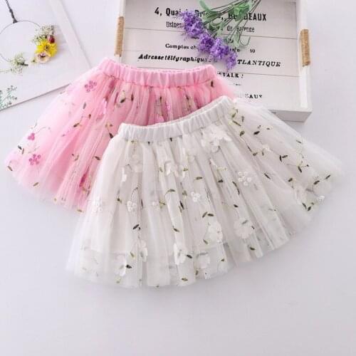 Kids Girls Chiffon Tulle Skirt Children Summer Sequin Mini Petticoat Toddler Cute Pricess Pleated Tutu Skirts Spring Party Dance