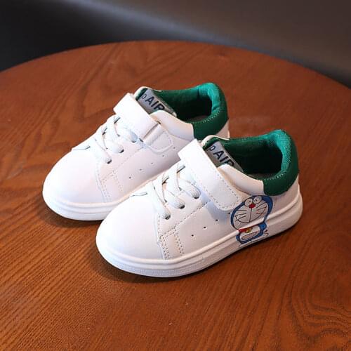 Kids Pu Leather Shoes Boys Sneakers Buckle Strap 2021 Autumn Child Fashion Casual Sport Walk Shoe Girls FootWear Size 26-36