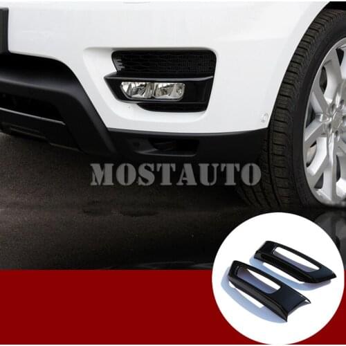 For Land Rover Range Rover Sport Black Front Fog Light Cover Trim 2014-2017 2pcs Car Accessories Interior Car Decor Car Trim