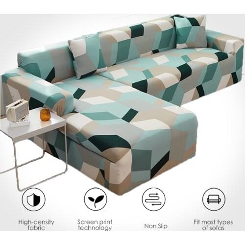 Sofa Cover Elastic Sectional Couch Needs 2 PCS Slipcover Corner L-shape Sofa Cover for Living Room funda sofa chaise lounge