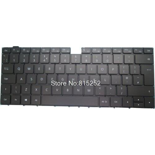 Laptop Keyboard For HUAWEI MateBook 14 KLV-W19 KLV-W29 KLV-W19DL Black United Kingdom UK With Backlit