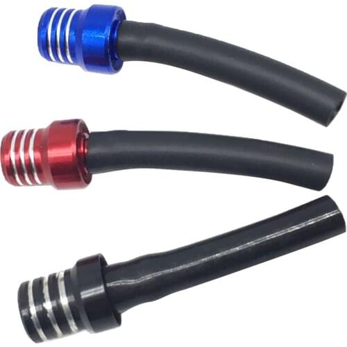 Pack of 3 Gas Fuel Tank Cap Valve Vent Breather Hose Tube for Motorcycle ATV Cafe Racer (Black+Red+Blue)