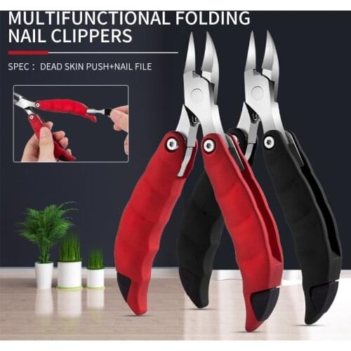 Cuticle Scissor Nail Nipper Trimming Clipper Cutter Edge Plier Manicure Ingrown Toenail Care Tool
