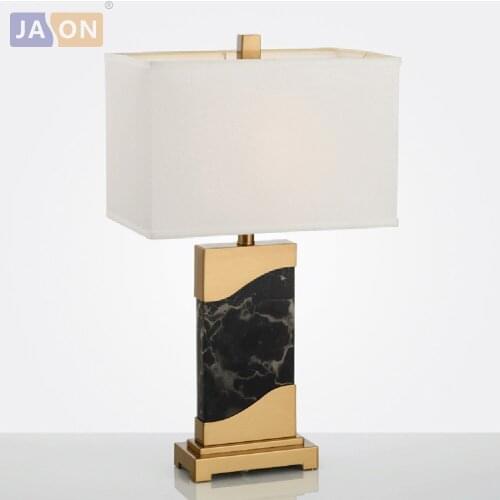 Led e27 Postmodern Iron Black Marble Fabric LED Lamp.LED Light.Table Light.Table Lamp.Desk Lamp.LED Desk Lamp For Bedroom