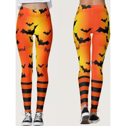 Yoga Leggings Women Yoga Pants Push Up High Waist Seamless Fitness Sport Jogging Halloween Print Running Pants Trousers