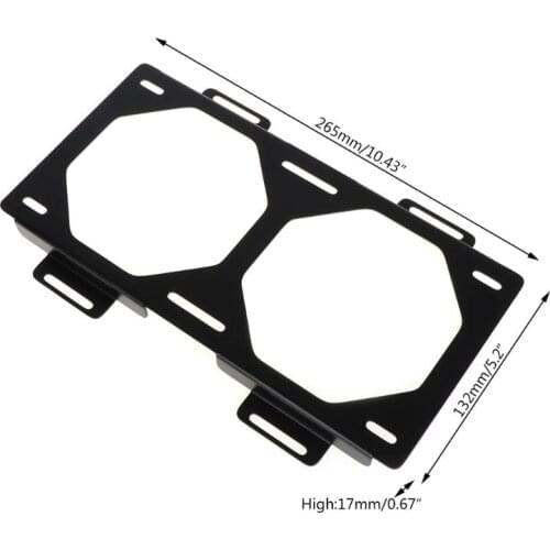 2021 New Fan Bracket 240 Radiator Mounting Bracket Water Cooler for 12/14CM Fan Holder External Computer Case Heatsink Gadget