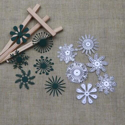 New Arrival 6pcs Flowers and Snowflakes Metal Cutting Dies For DIY Christmas Greeting Paper Card Scrapbooking Album