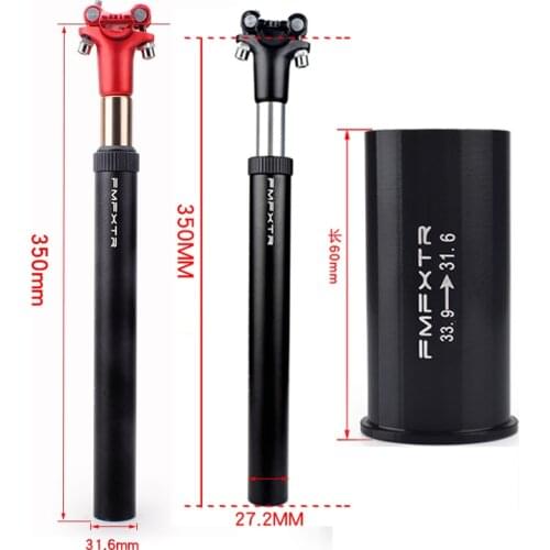 MTB Bicycle Suspension Seatpost Shock Absorber Damping Mountain Bike Seat Post Aluminum Shockstop Tube 27.2/30.8/31.6 X350MM