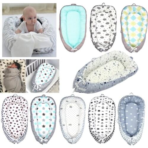 Newborn Lounger Portable Breathable Baby Snuggle Nest Bionic Bed for 0-18M